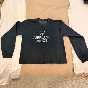 Airplane Mode Women's Crew Neck Sweater - Dark Gray